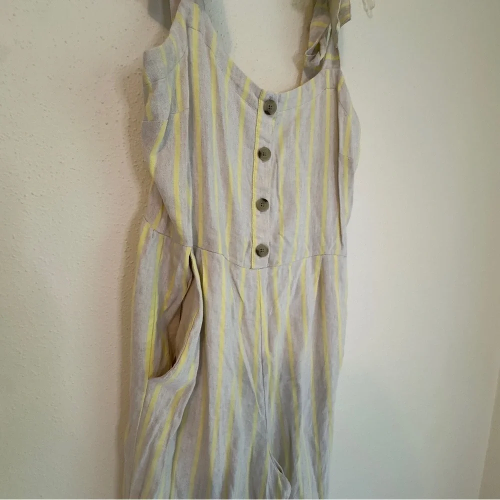 Loft Beach Linen Wide Leg Cropped Jumpsuit Beige
Yellow Boho Minimalist Sz L - Picture 9 of 16